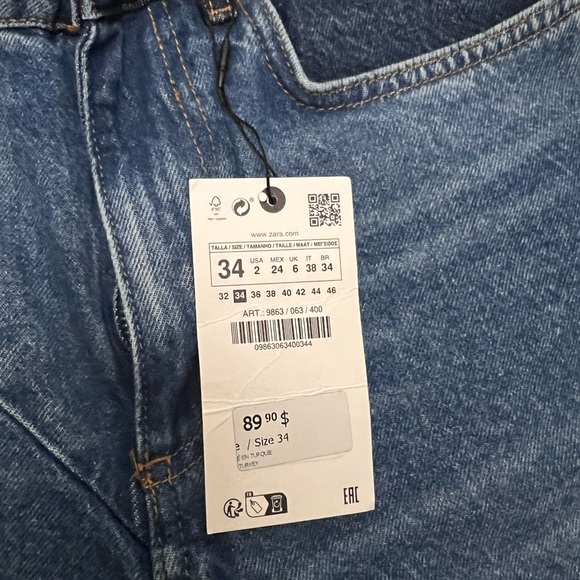 BMWT Zara patchwork jeans 2 - Picture 3 of 3